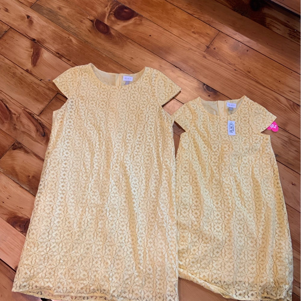 Yellow Lace Mommy & Me Dresses